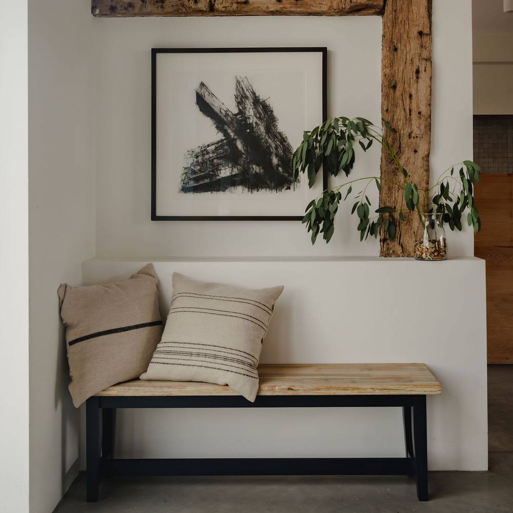 Statement Furniture Florence Solid Acacia Hardwood Dining Bench 140cm in Navy