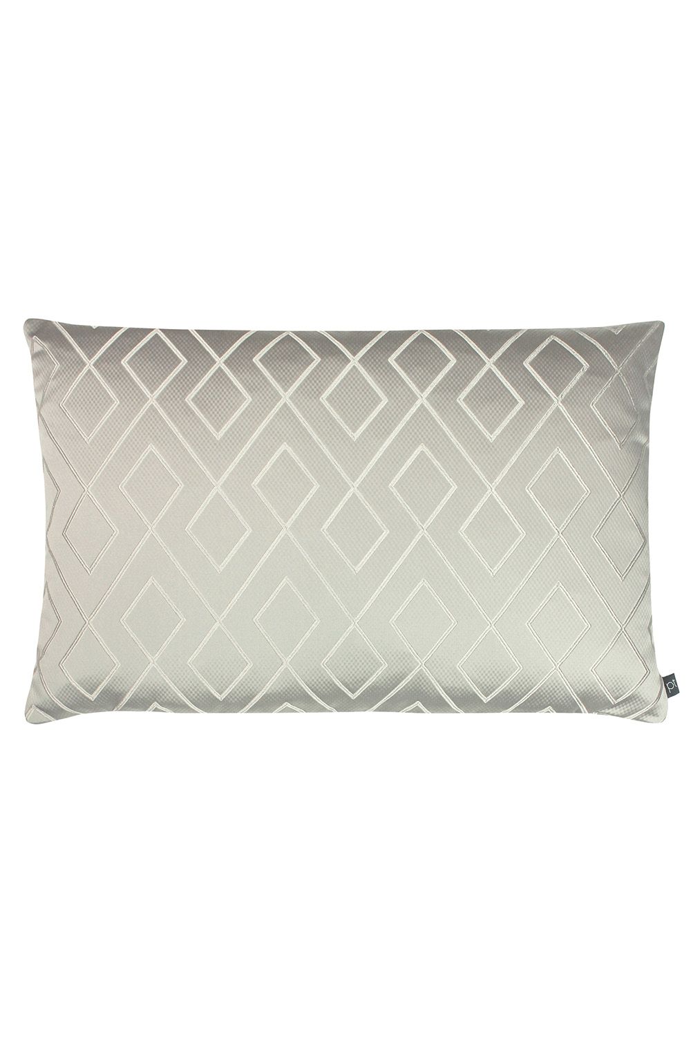 Prestigious Textiles Pivot Geometric Jacquard Cushion in Silver