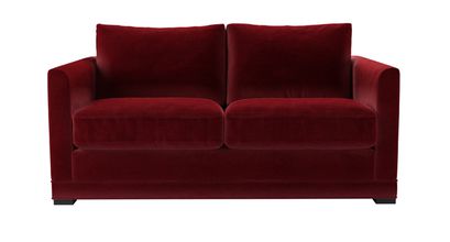 Aissa 2 Seat Sofa Bed in Claret Cotton Matt Velvet - sofa.com