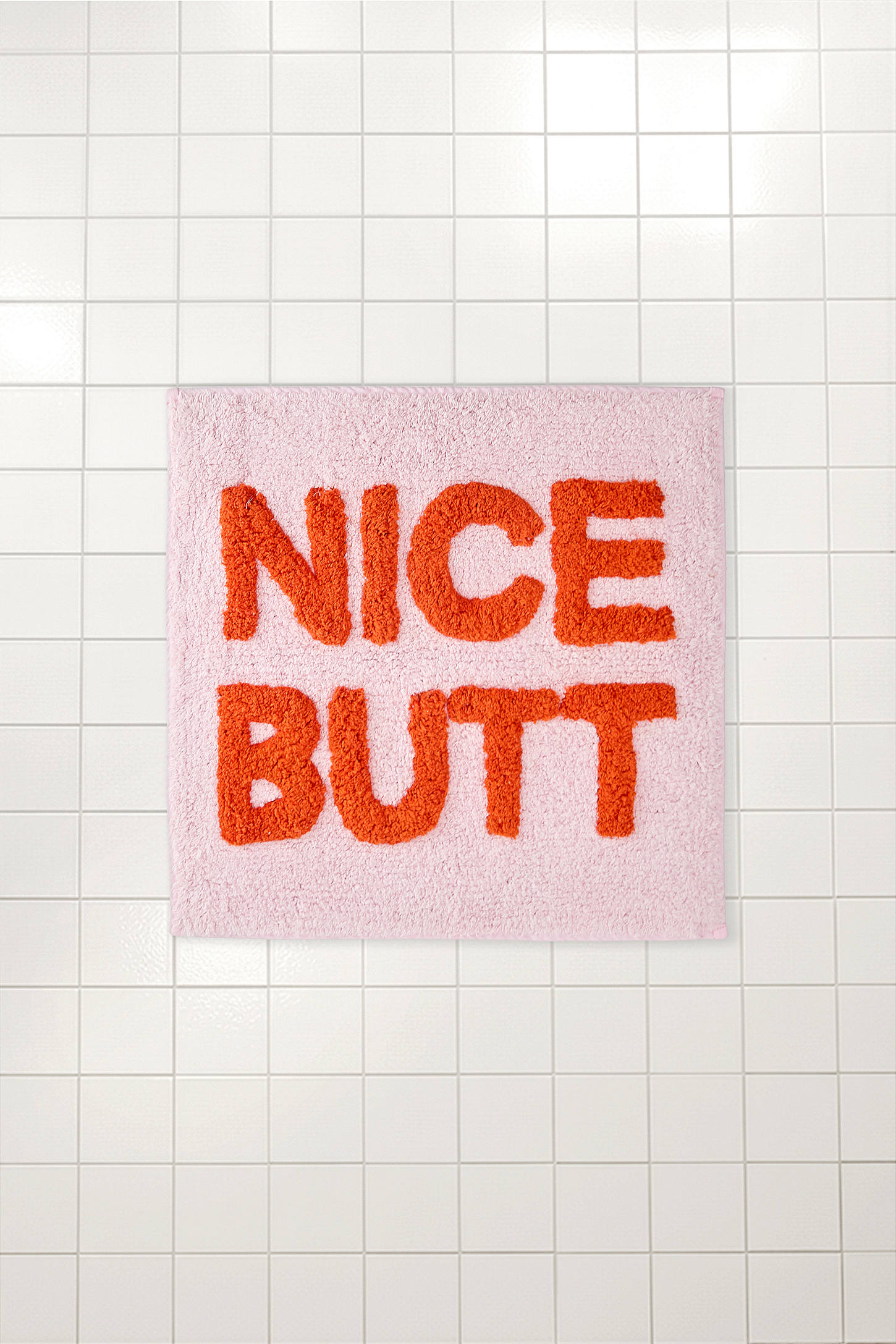 Nice Butt Square Bath Mat - Pink