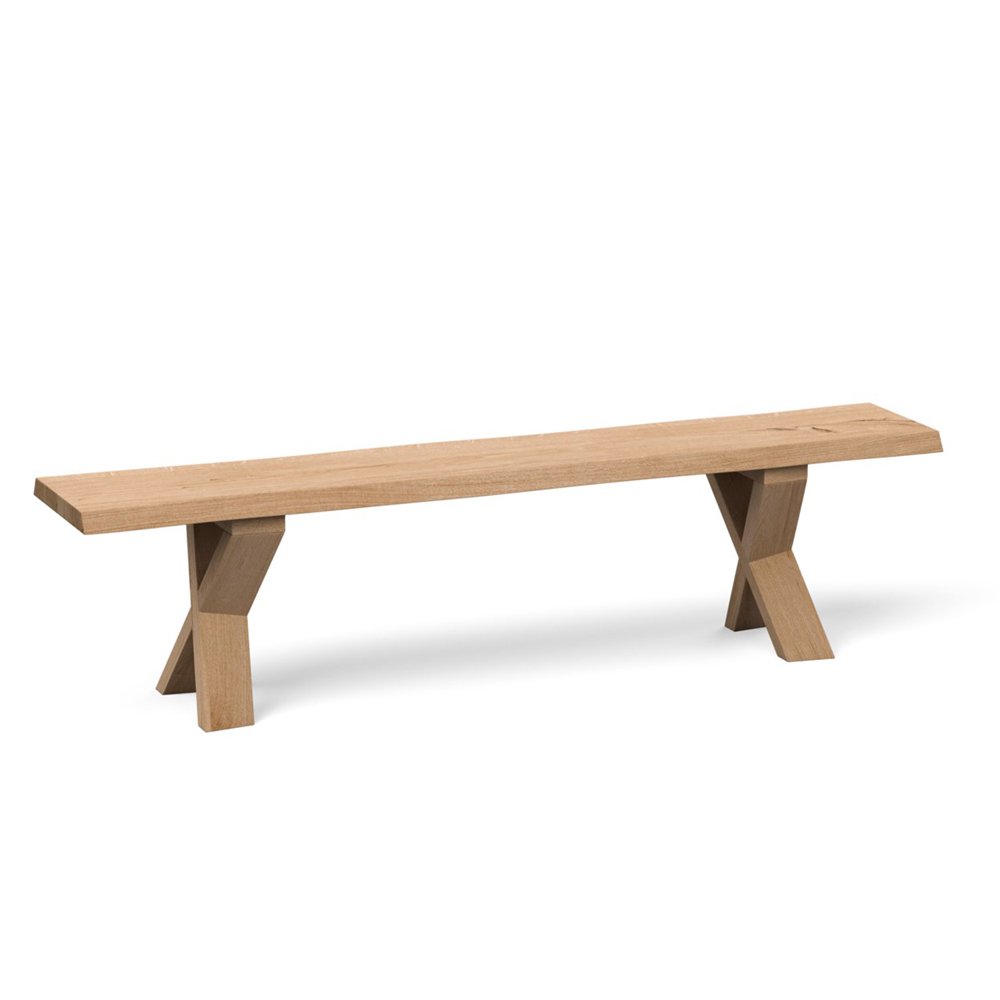 Heal's Oslo Bench 180x35cm White Oak Straight Edge Filled