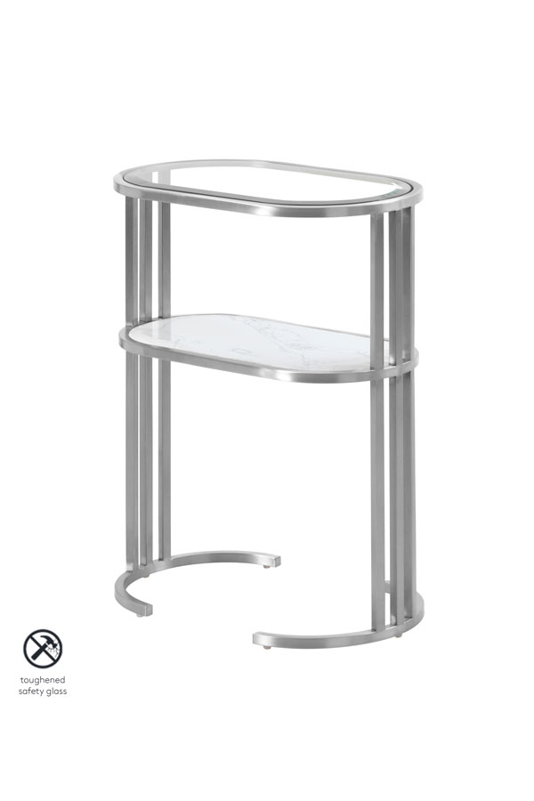Aria Side Table Silver