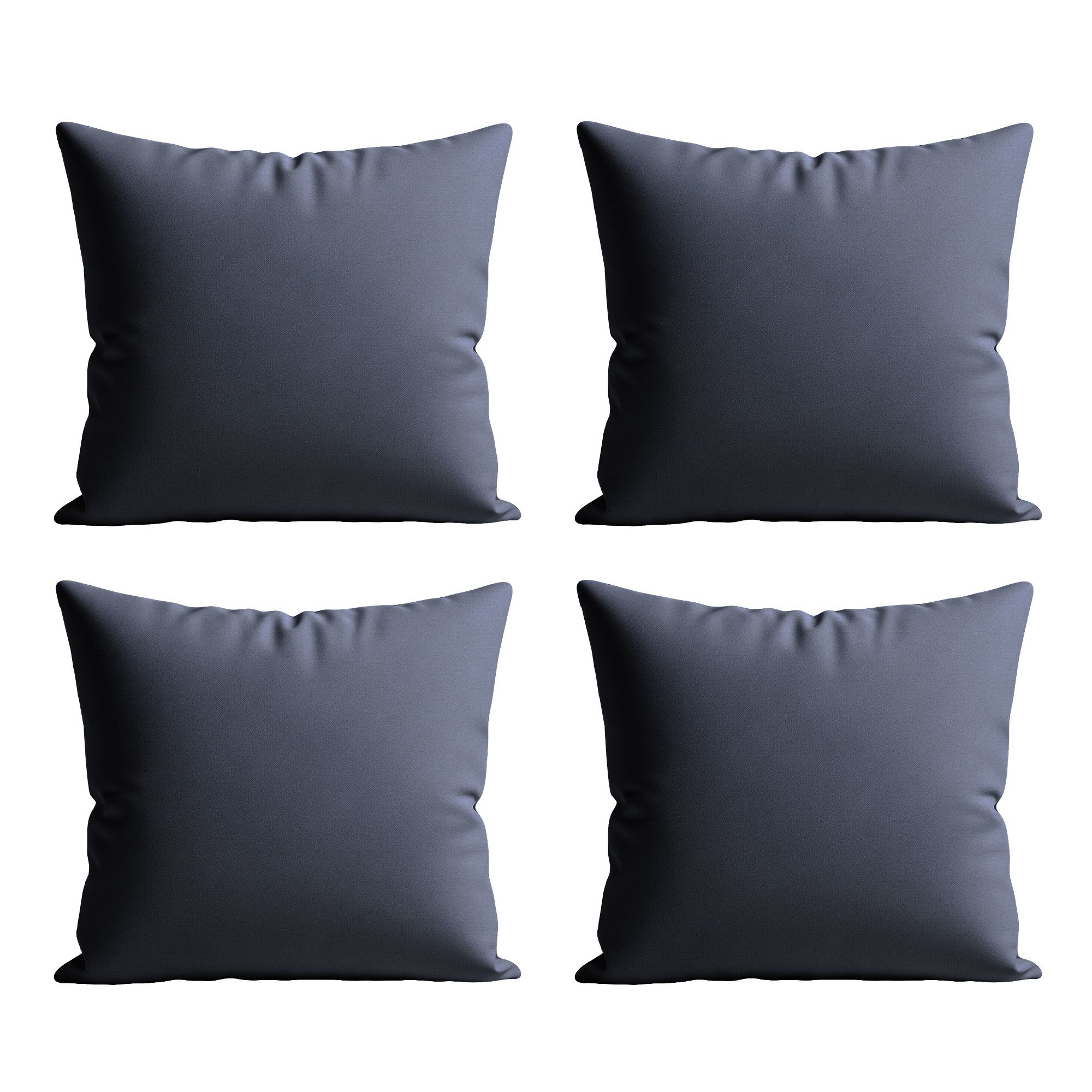 Snug City Waterproof Outdoor Garden Cushion Covers Patio Cushion Cover Cases Square Pack Of 4 in Dark Grey