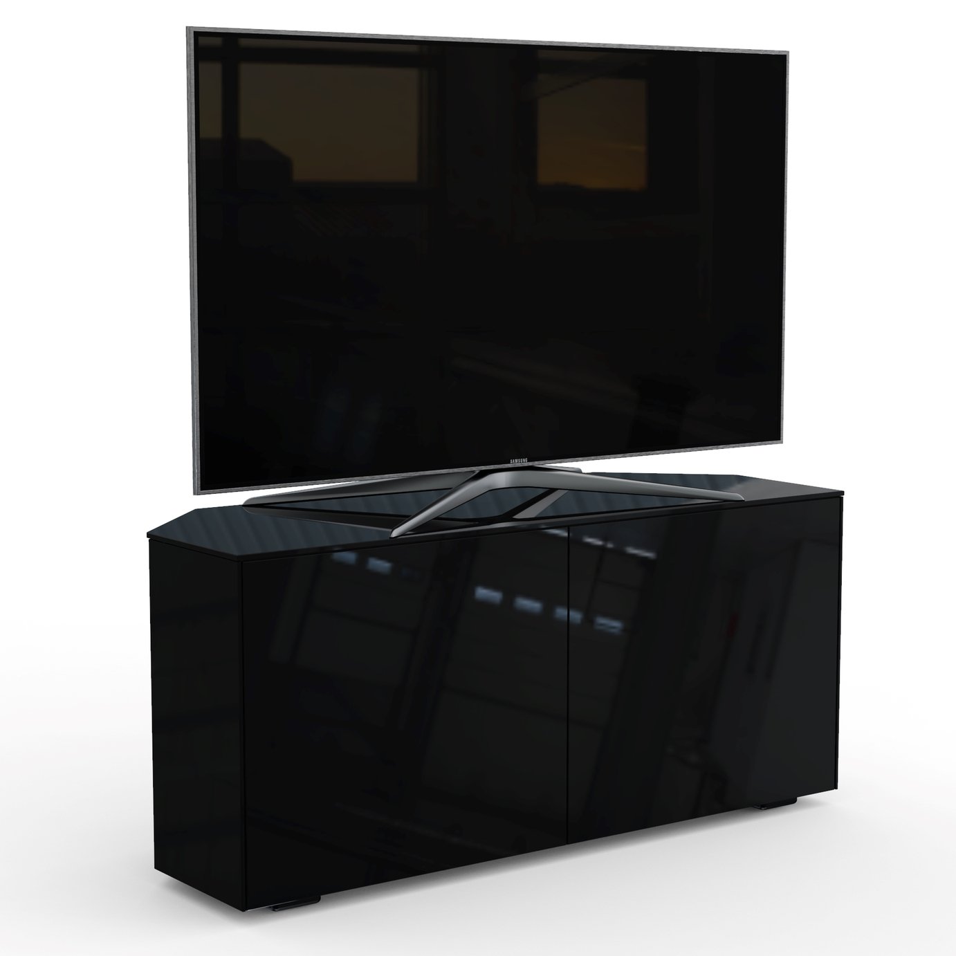 Frank Olsen Smart 2 Door Corner TV Unit - Black