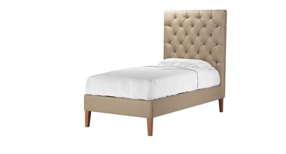 Rosalie 150cm Single Bed in Coconut Soft Leather - sofa.com