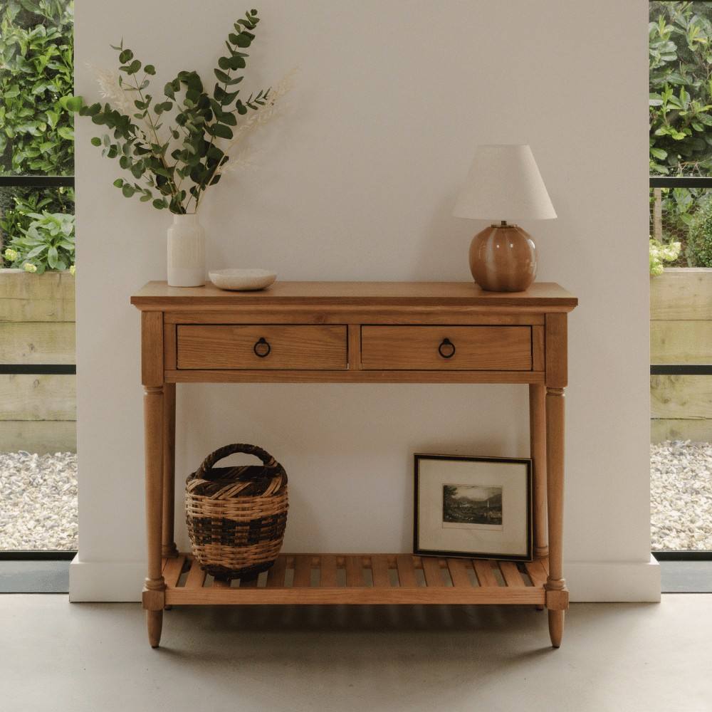 Statement Furniture Blenheim Oak Console Table - Large in Brown