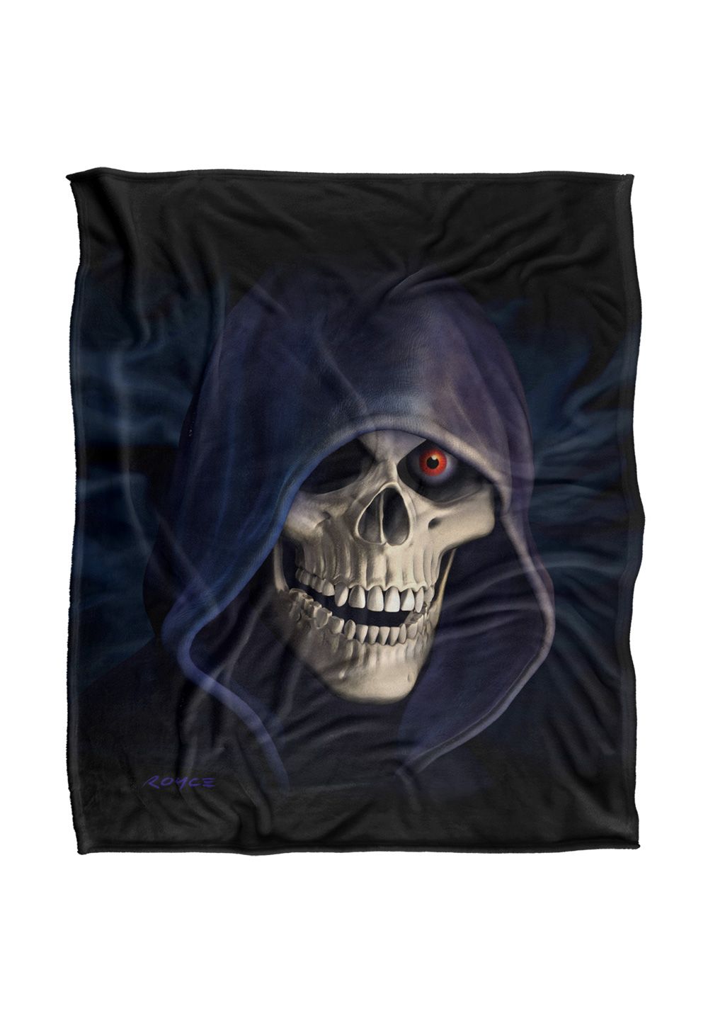 JQ Licensing Royce Mcclure Grim Reaper Silky Touch Super Soft Throw Blanket 152 X 127 cm in White