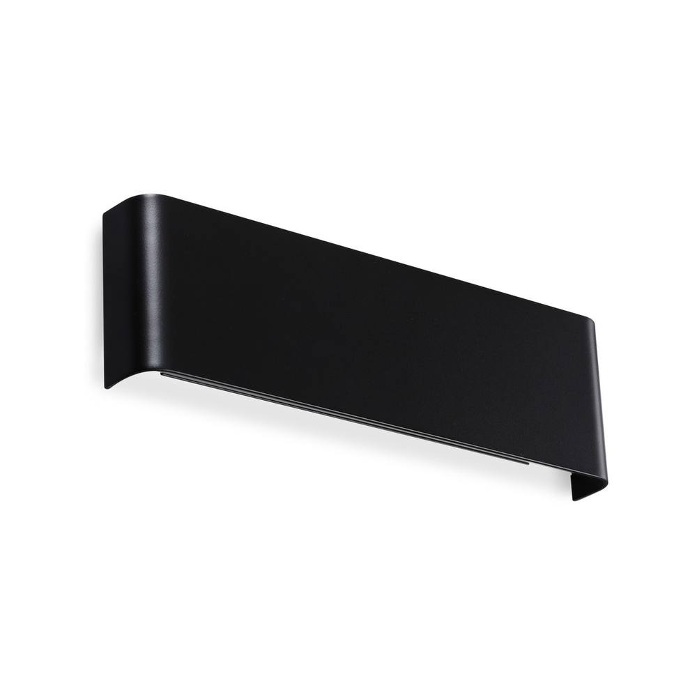 Netlighting Delta 30cm LED Flush Wall Lamp Black 4000K
