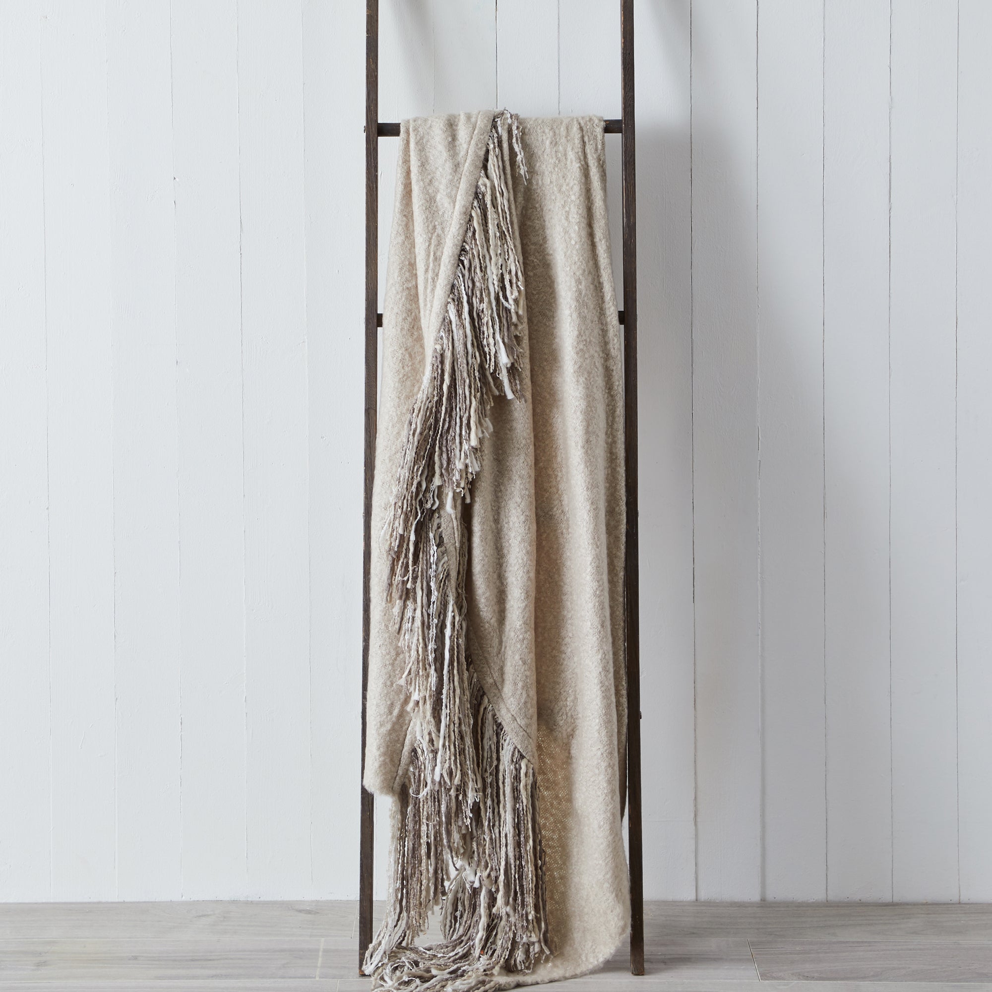 Mala Faux Mohair 130cm x 150cm Throw Natural