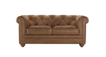 Patrick 2 Seat Sofabed in Tan Vintage Leather - sofa.com