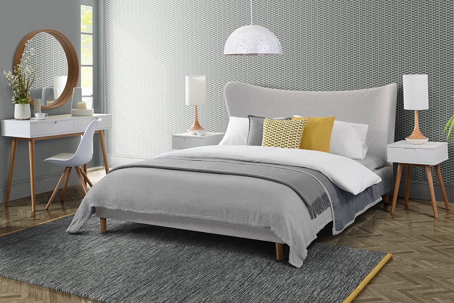 Tretton Bed Pale Grey