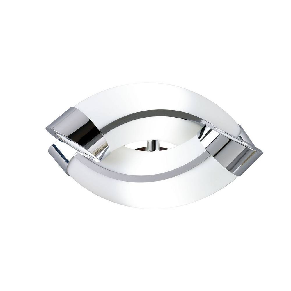 Netlighting Guss Wall Lamp E27 2 Light E27 Polished Chrome in White