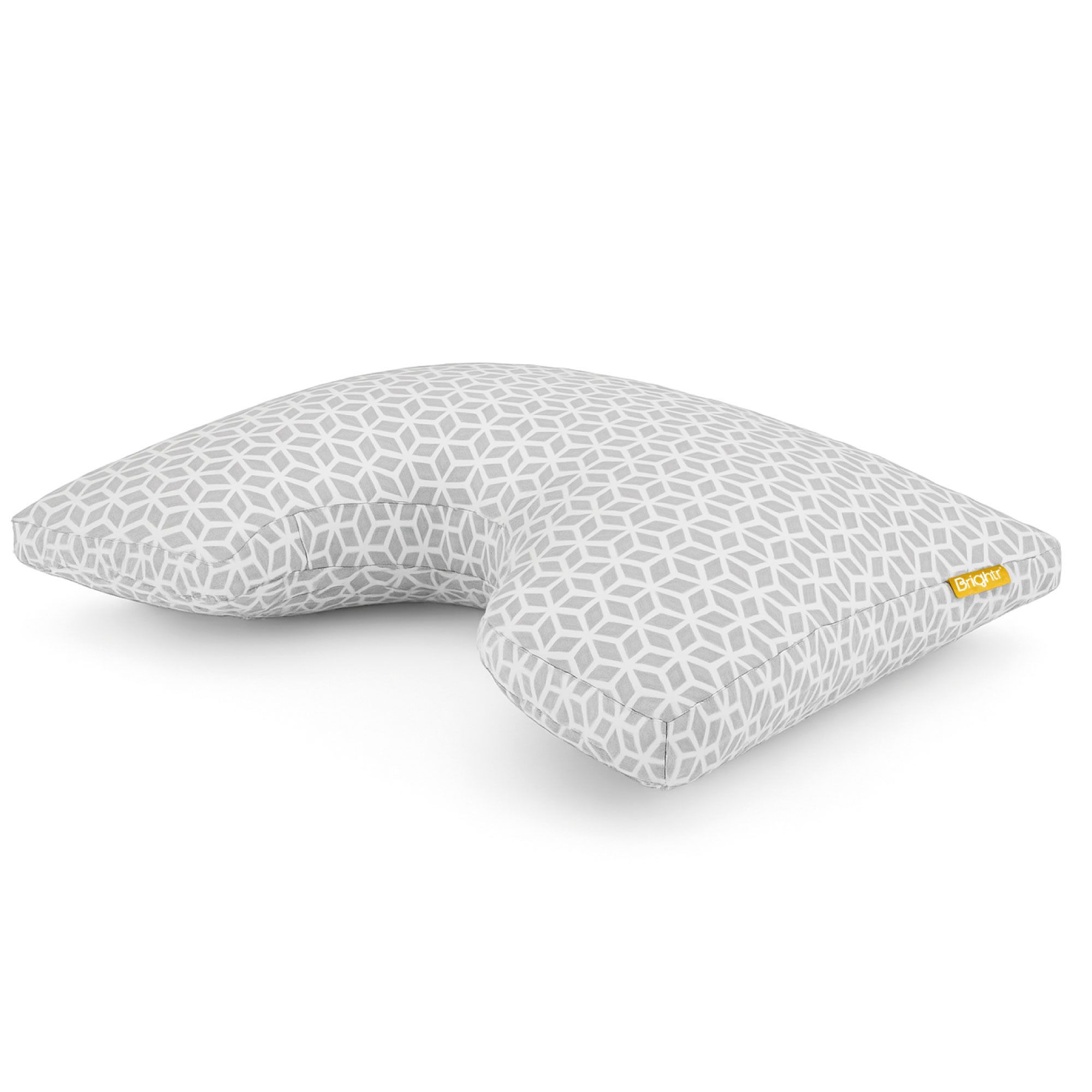 Brightr Sleep MoonHug Adjustable Memory Foam Pillow in Grey