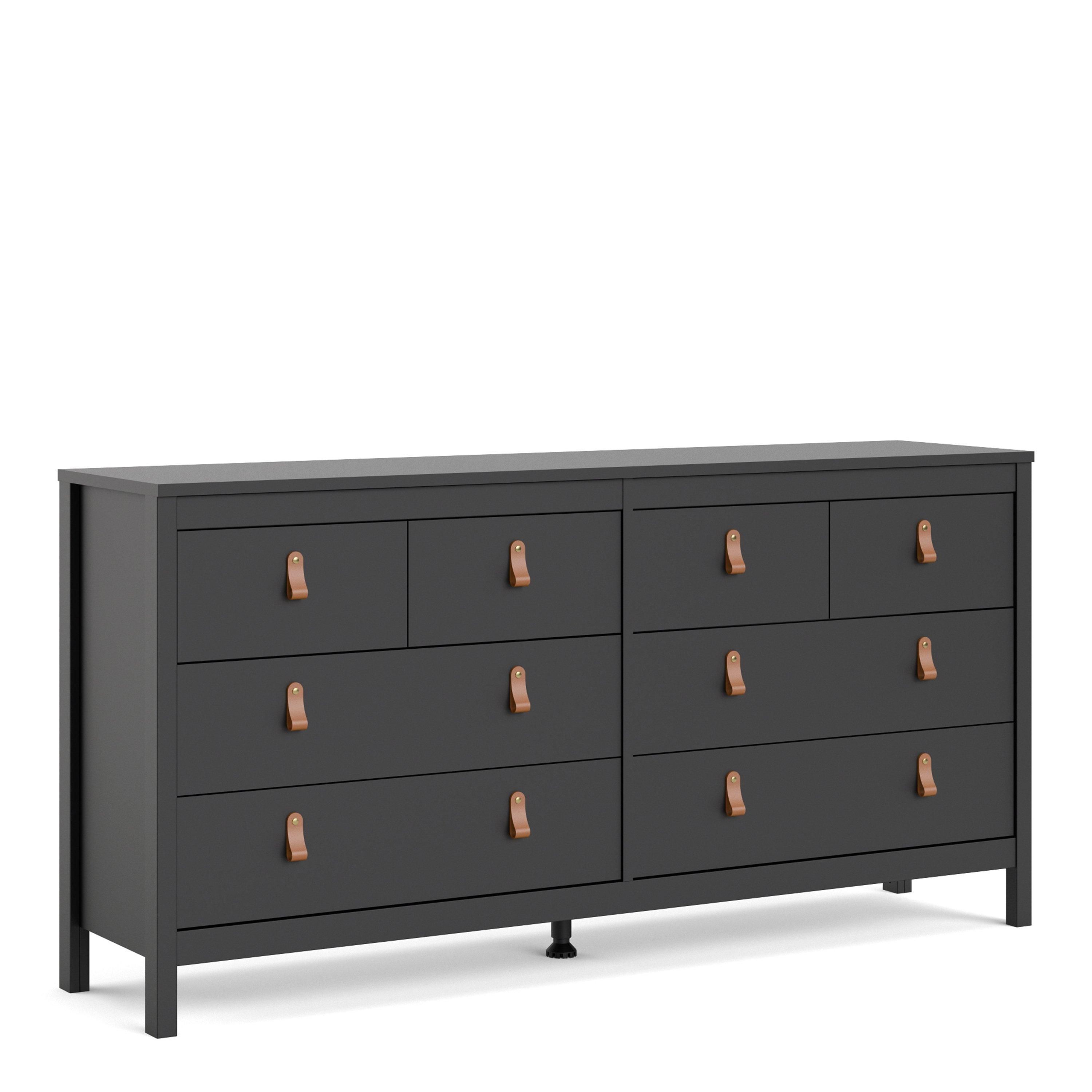 Furniture To Go Barcelona Double Dresser 4+4 Drawers in Black