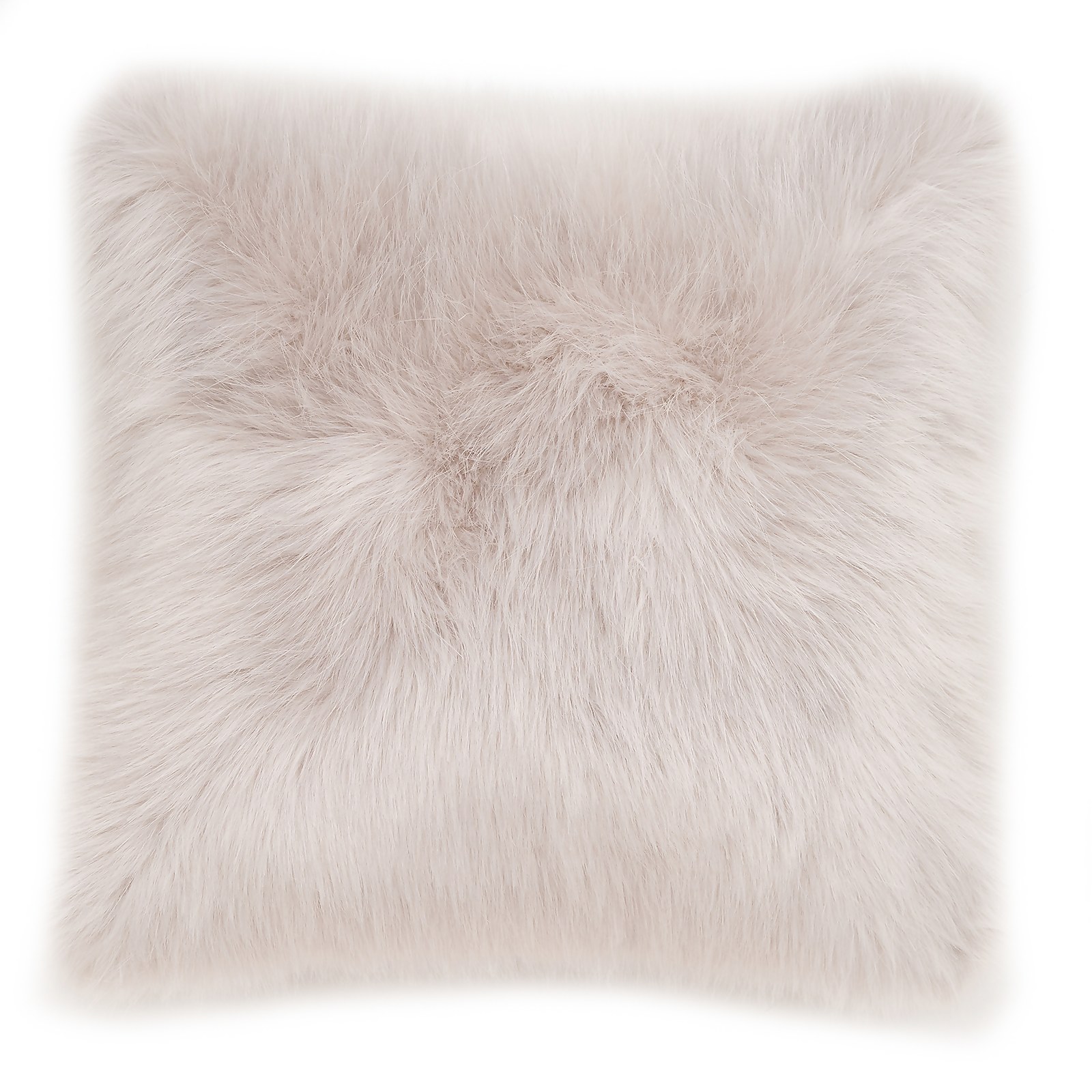 Faux Fur Cushion - 50cm - Silver