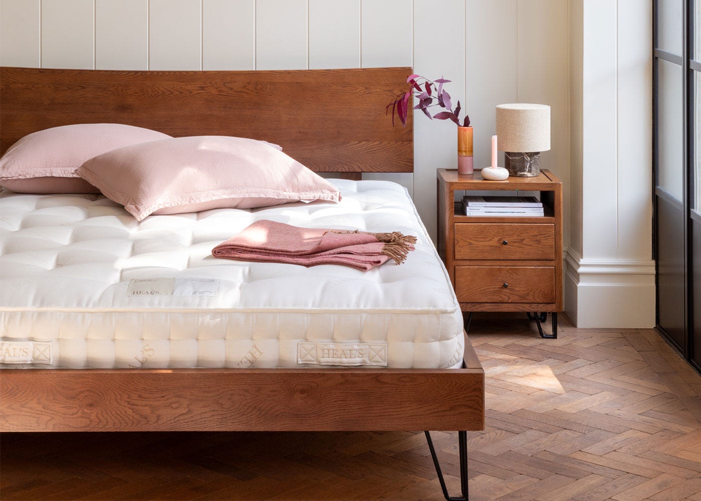Heal's Brunel Bedside Table Dark Wood 2