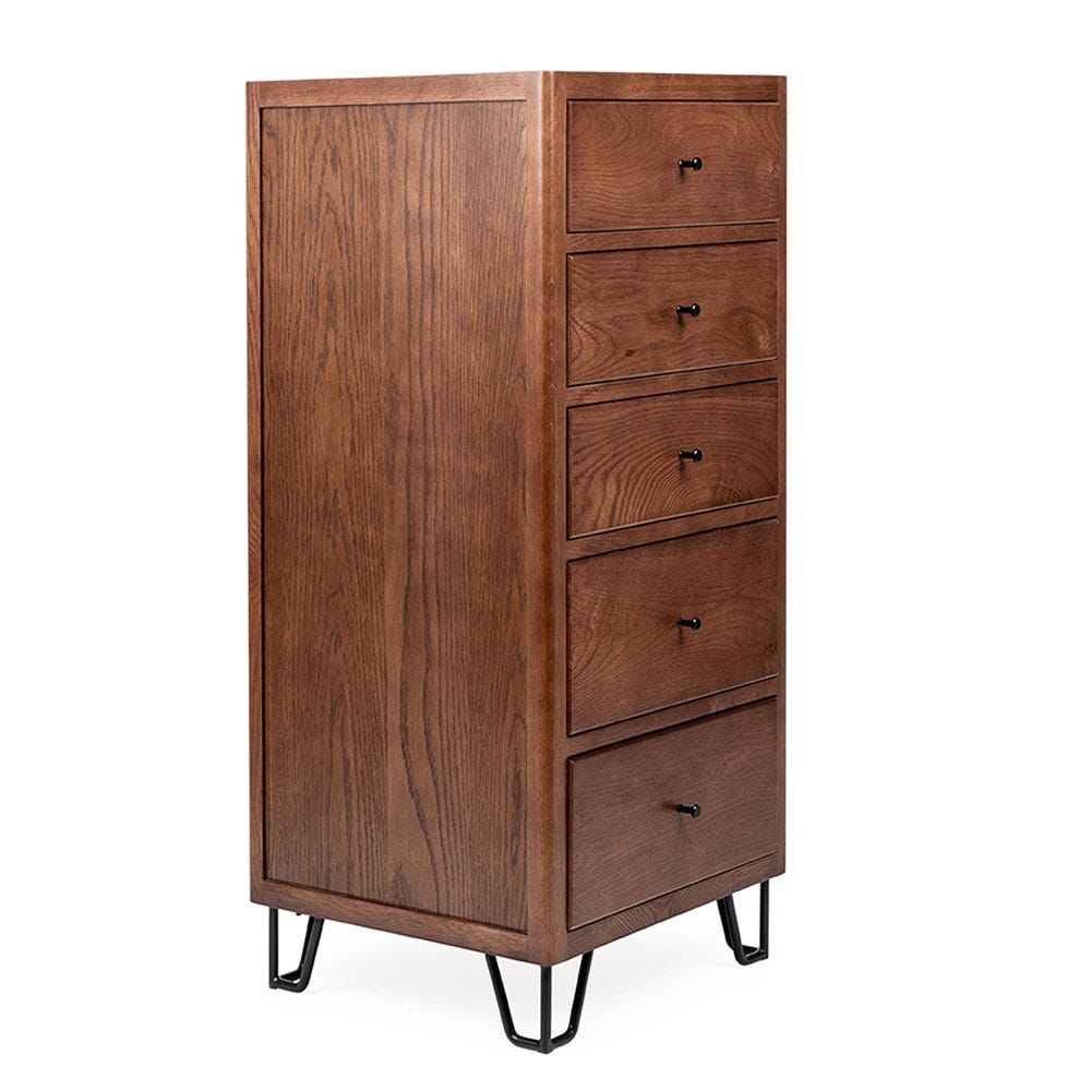 Heal's Brunel Tall Chest Dark Wood 2