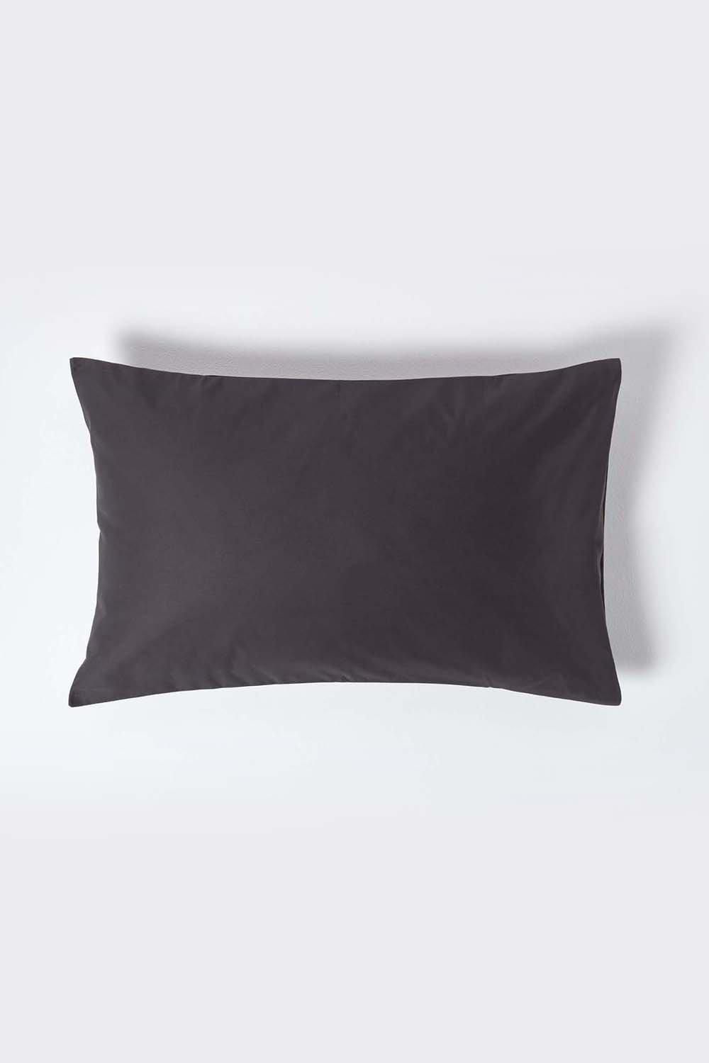 Homescapes Egyptian Cotton Housewife Pillowcase 1000 TC in Dark Grey