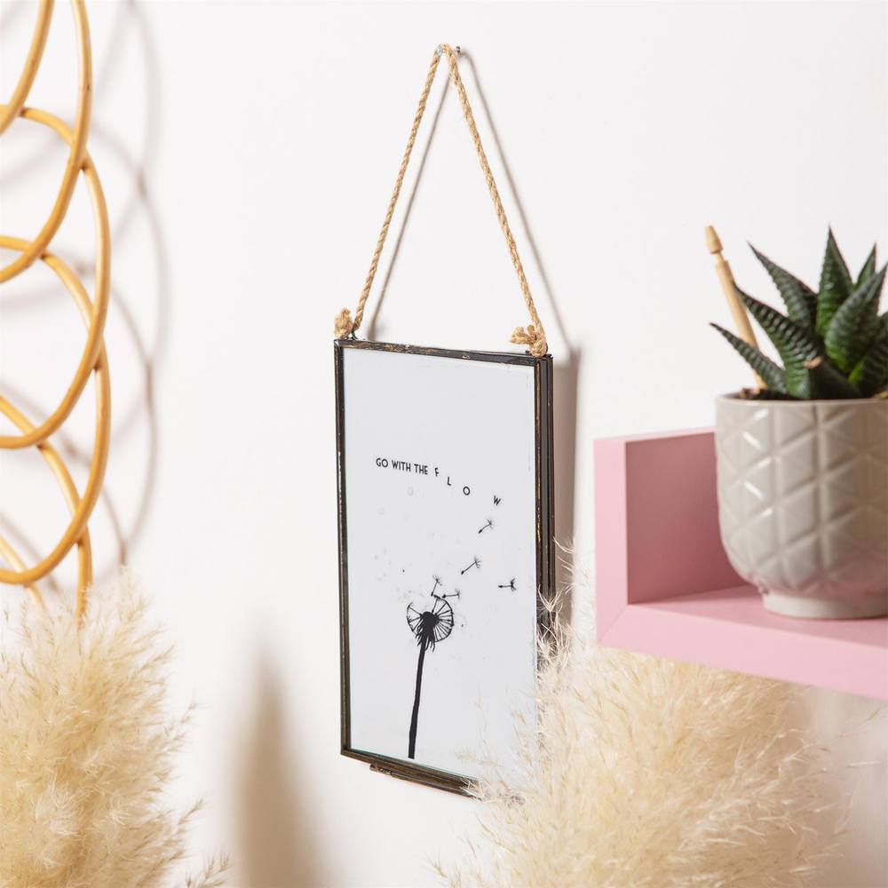 Nicola Spring Hanging Metal Photo Frame - 5" x 7" - Picture Frame Wall Mounted Frame with Rope in Black 6