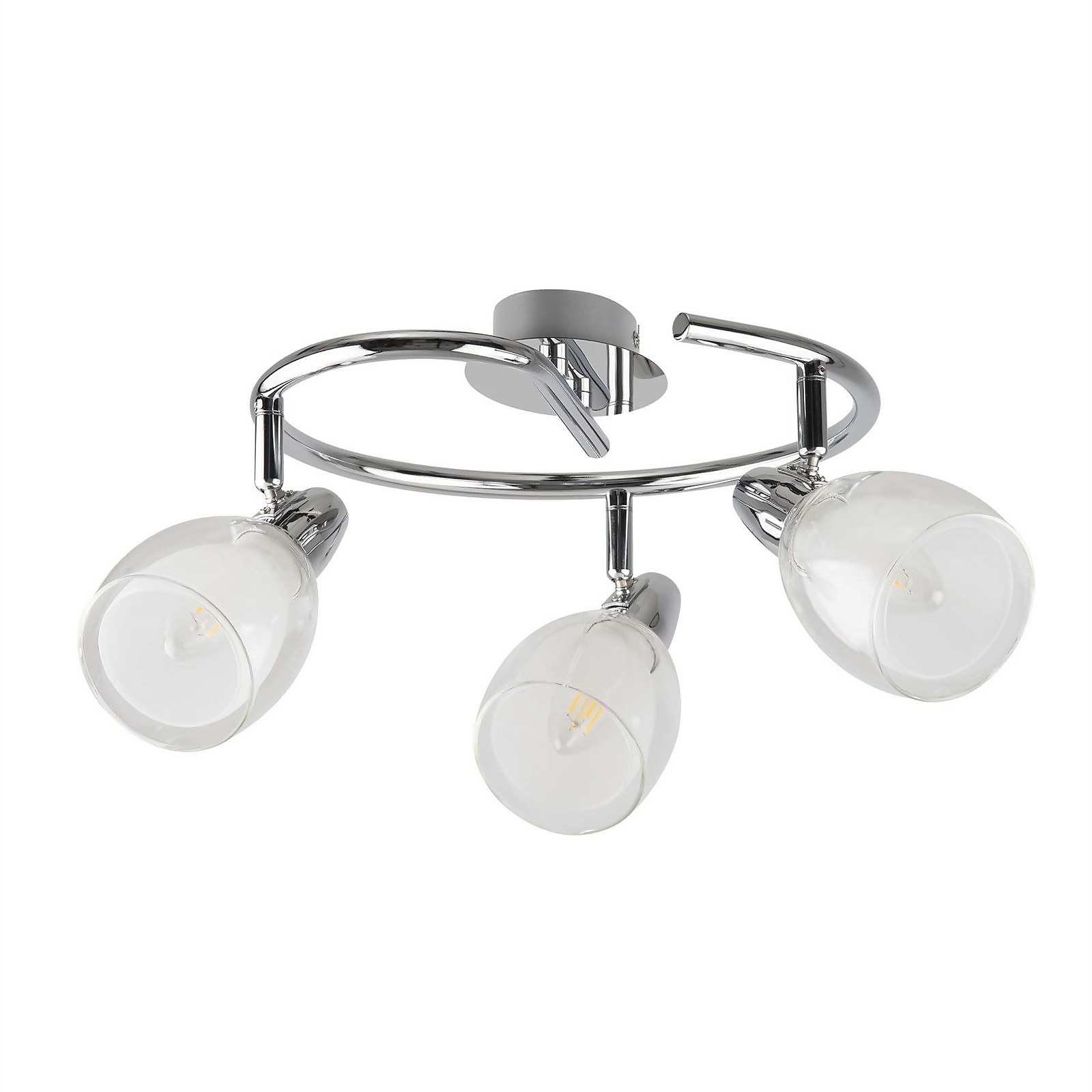 Eliza, 3 Lamp Spotlight, Plate, Chrome
