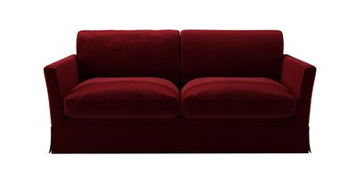 Otto 2.5 Seat Sofa Bed in Claret Cotton Matt Velvet - sofa.com
