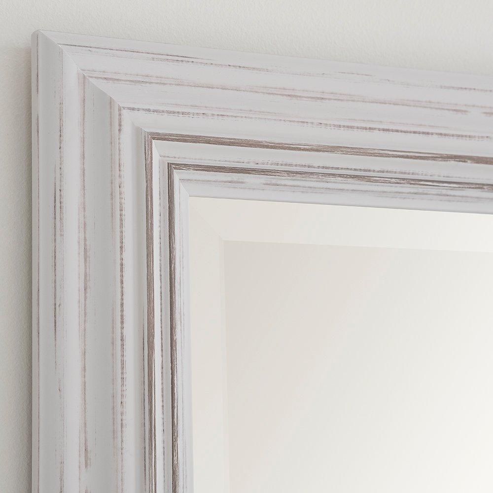 Yearn Mirrors Yearn Distressed White Framed Wall Mirror 90.5x65cm 2