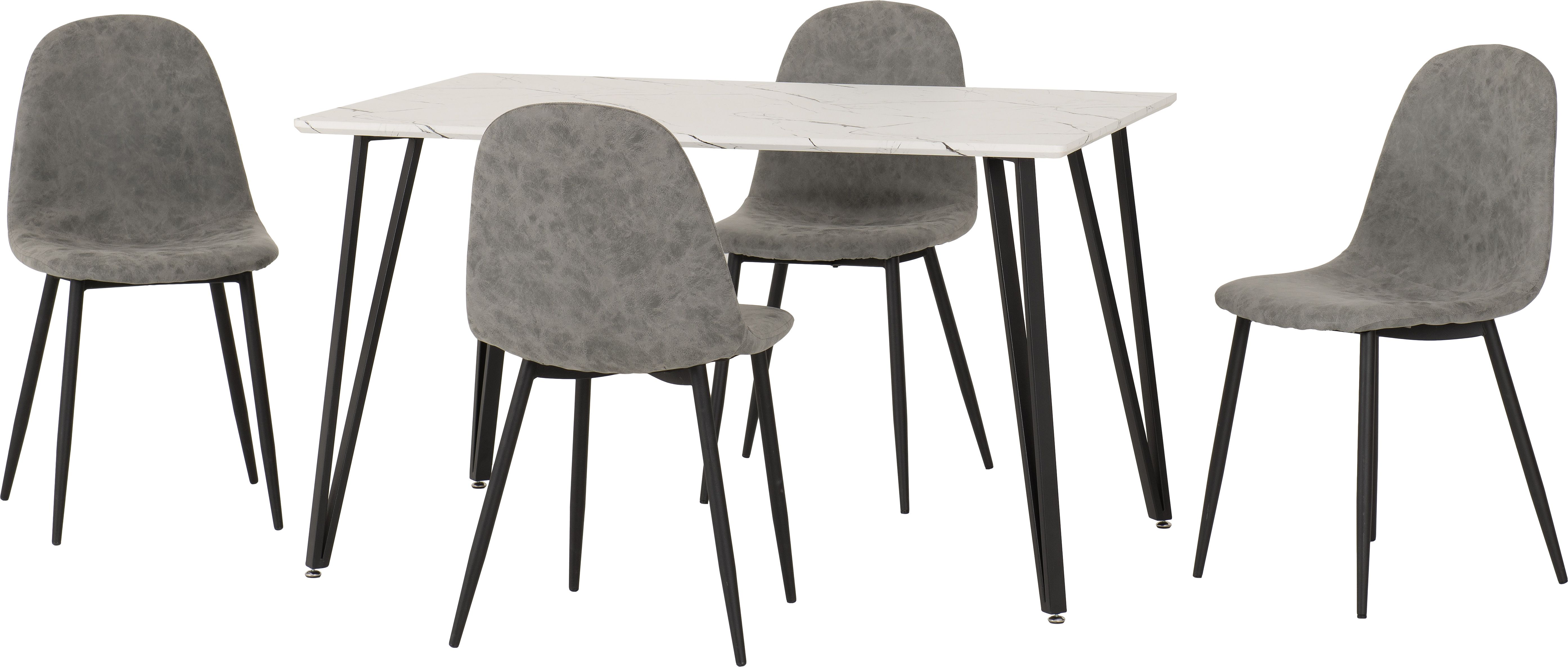 Seconique Marlow & Athens Dining Set in Grey 2