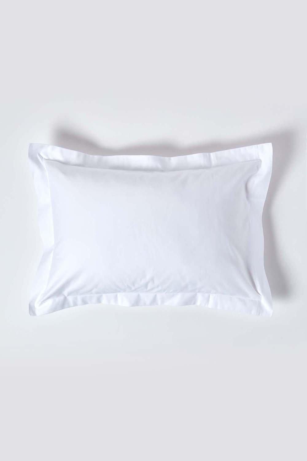 Homescapes Egyptian Cotton Oxford Pillowcase 1000 TC in White