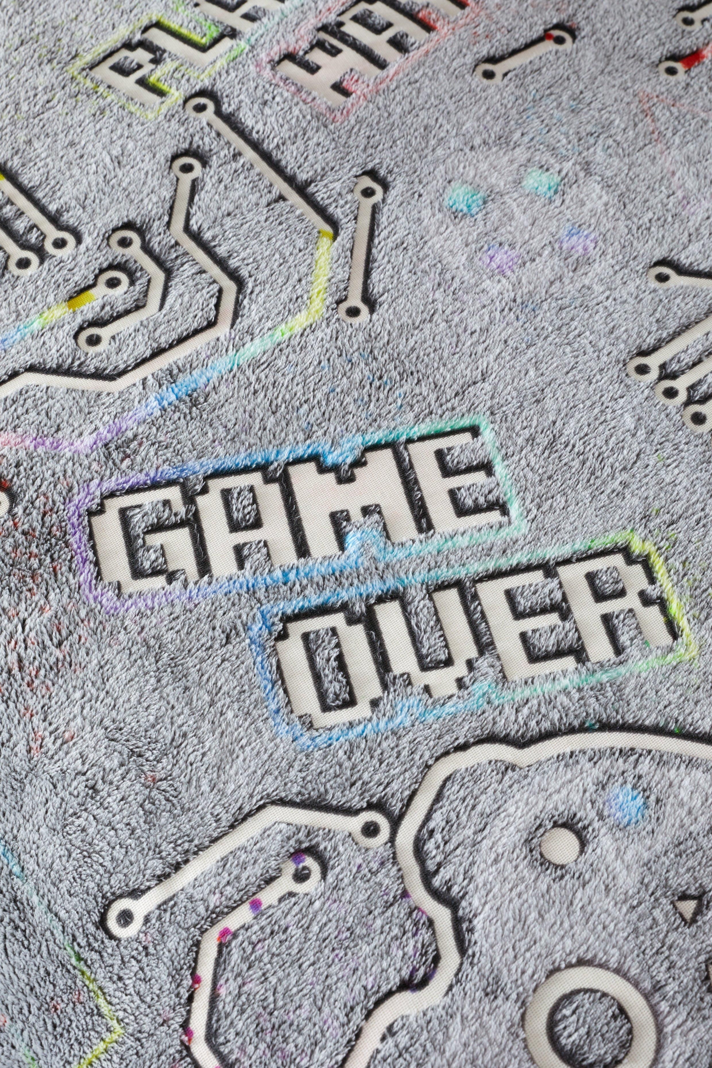 Catherine Lansfield 'Game Over' Glow in the Dark Fleece Duvet Cover Set in Black 5