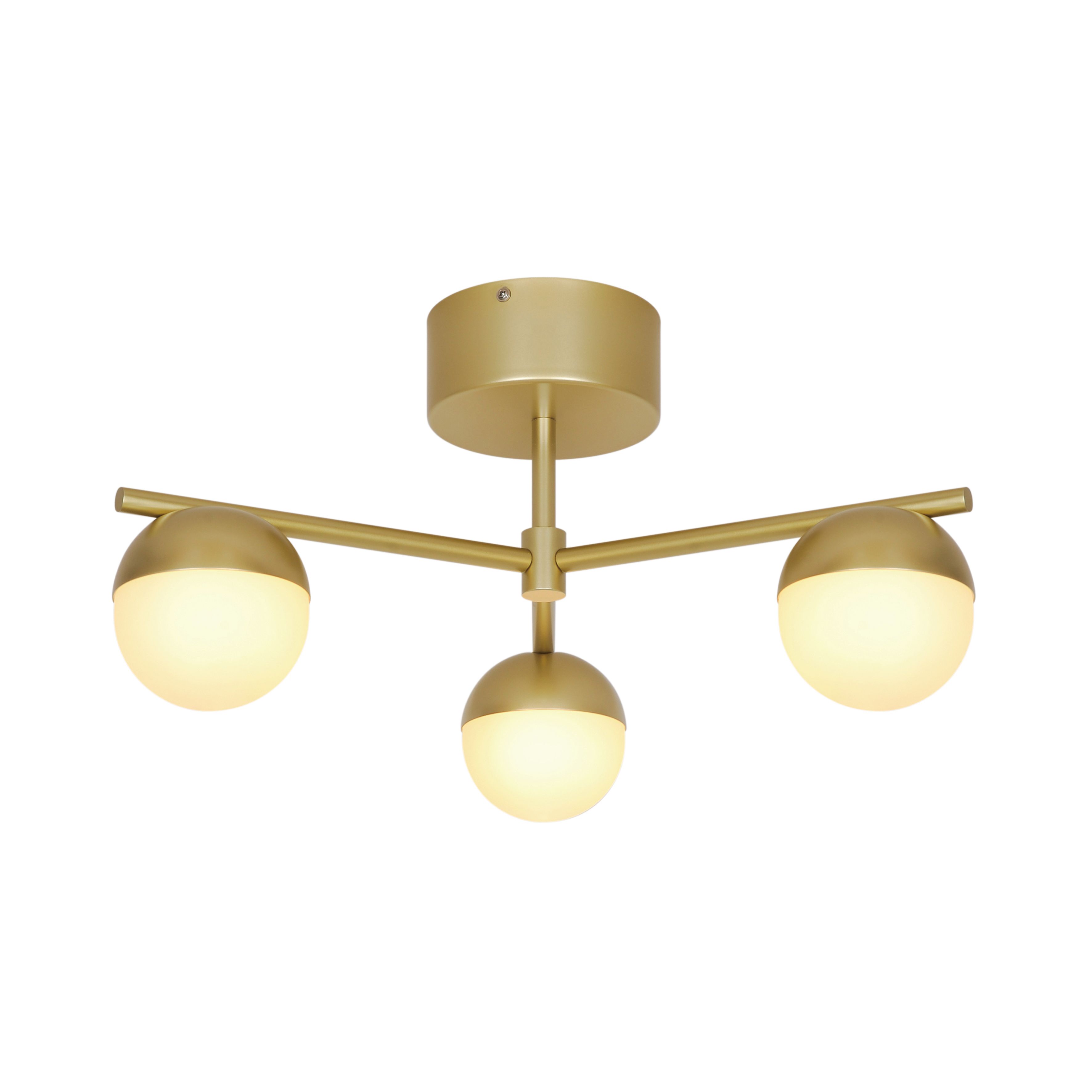 Nordlux Modern Indoor Ceiling Light Brass Metal G9 Hand Blown Glass - Mains Powered, IP20 in Brown