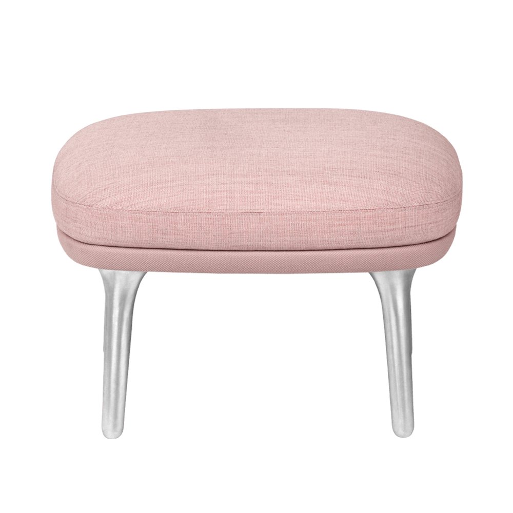 Fritz Hansen Ro Easy Footstool Black Aluminium Legs