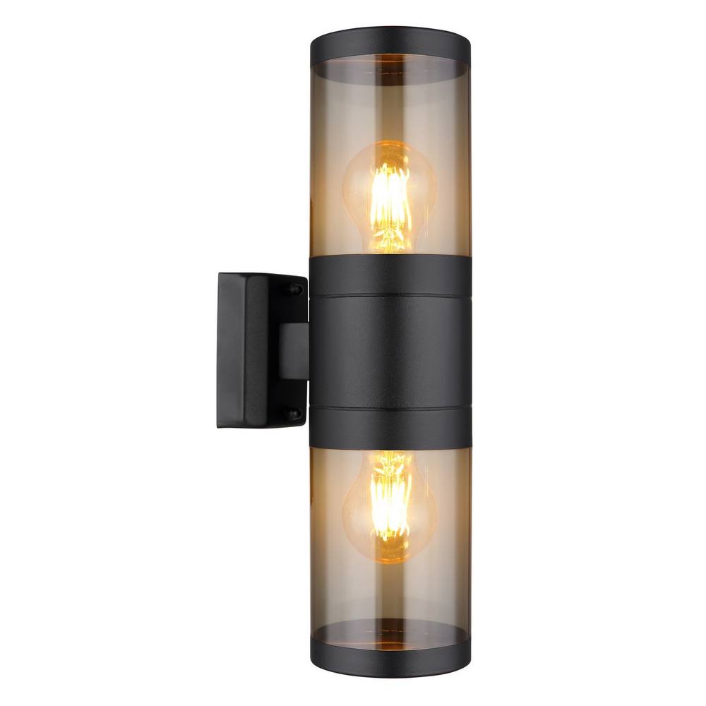 Netlighting Xeloo Outdoor Up Down Wall Lamp Matt Black IP44 2x E27