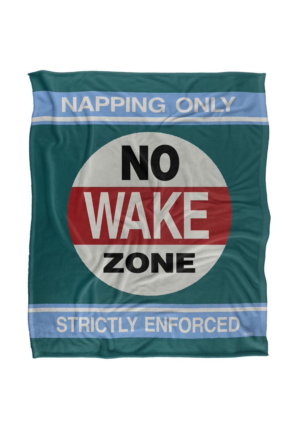 JQ Licensing James Piazza Coastal No Wake Zone Silky Touch Super Soft Throw Blanket 152 X 127 cm in White
