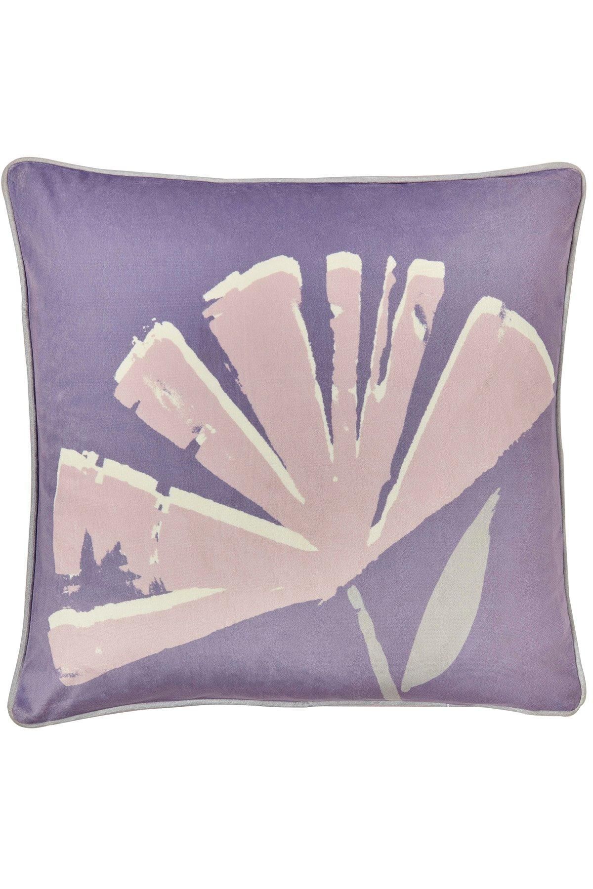 Fusion 'Alma' Soft Touch Velvet Filled Cushion in Lilac