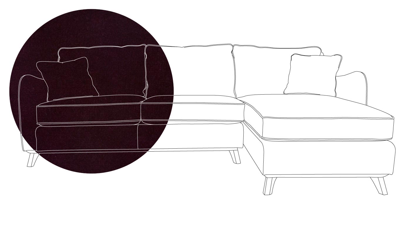 Heal's Ravello Right Hand Corner Sofa Velvet Grape