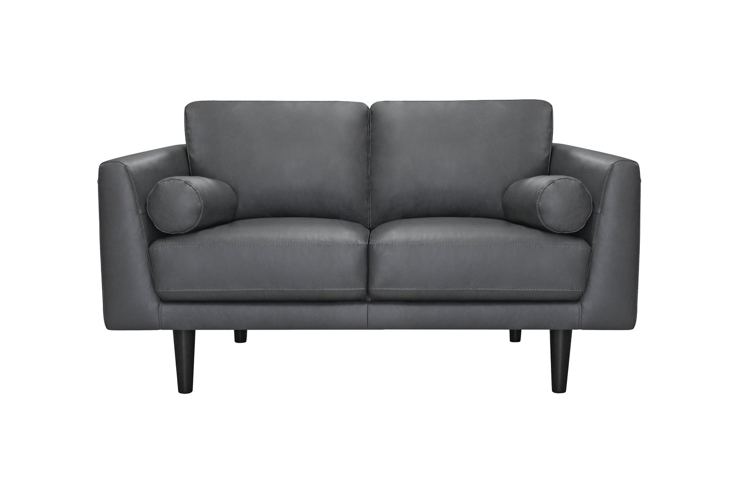 Habitat Jackson 2 Seater Leather Sofa - Grey