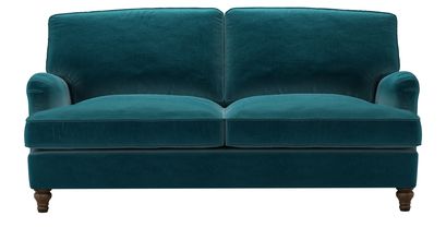 Bluebell 2.5 Seat Sofa Bed in Deep Turquoise Cotton Matt Velvet - sofa.com