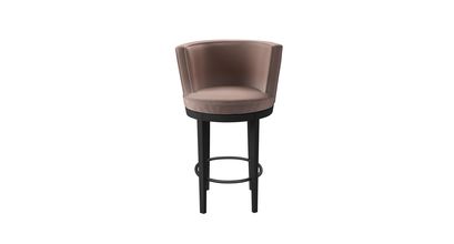 Margaux Bar Stool in Orchid Cotton Matt Velvet - sofa.com