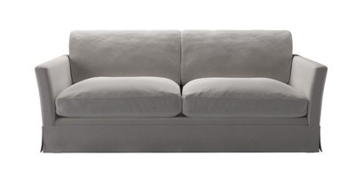 Otto 3 Seat Sofa Bed in Dove Smart Velvet - sofa.com