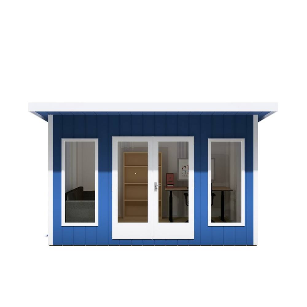 Shires Cali 12x8 Feet Pent 1 Garden Office - OSB/MDF - L334xW402xH246.1 cm in Light Brown 2