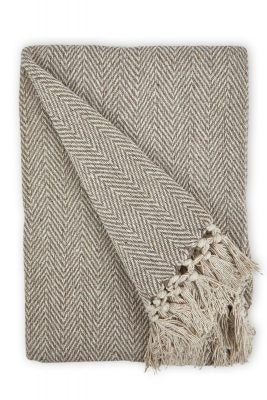 New Edge Blinds Hartley Collection Cotton Throw in Natural