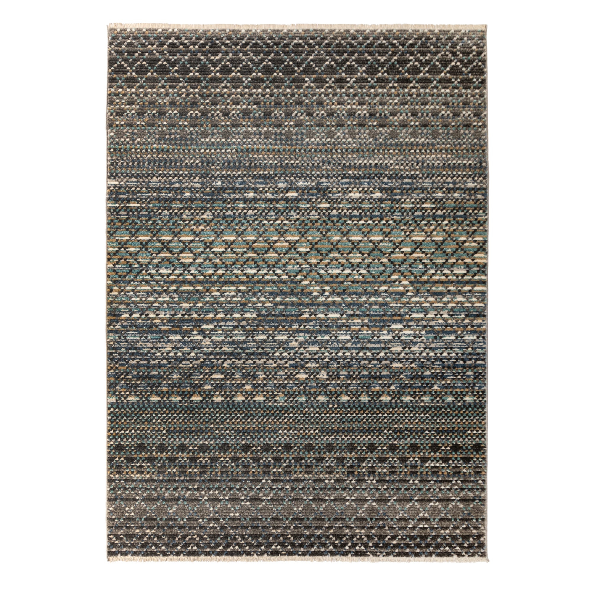 Miguel Rug Grey, Brown and White