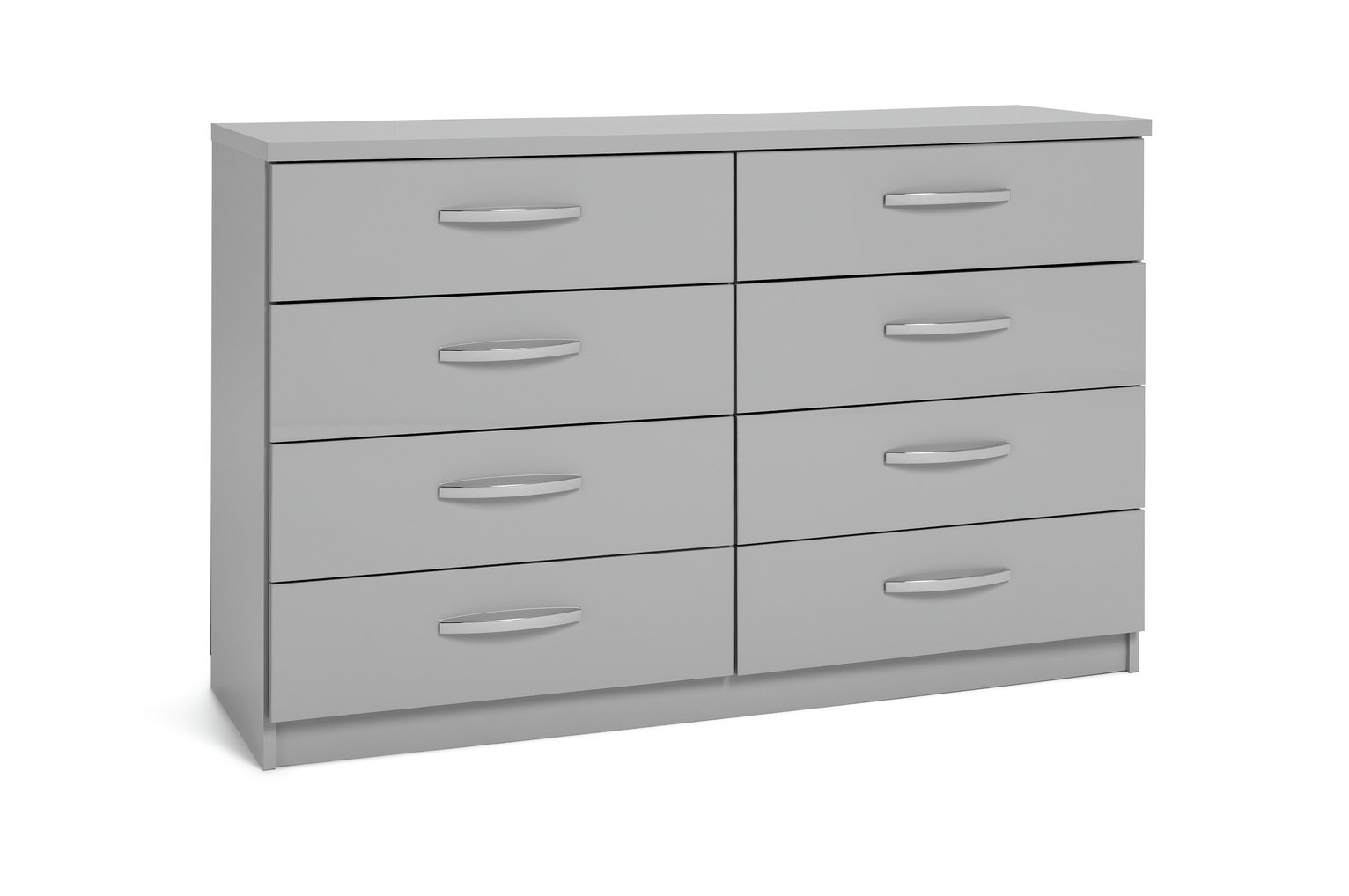 Argos Home Hallingford 4+4 Drawer Chest - Grey Gloss