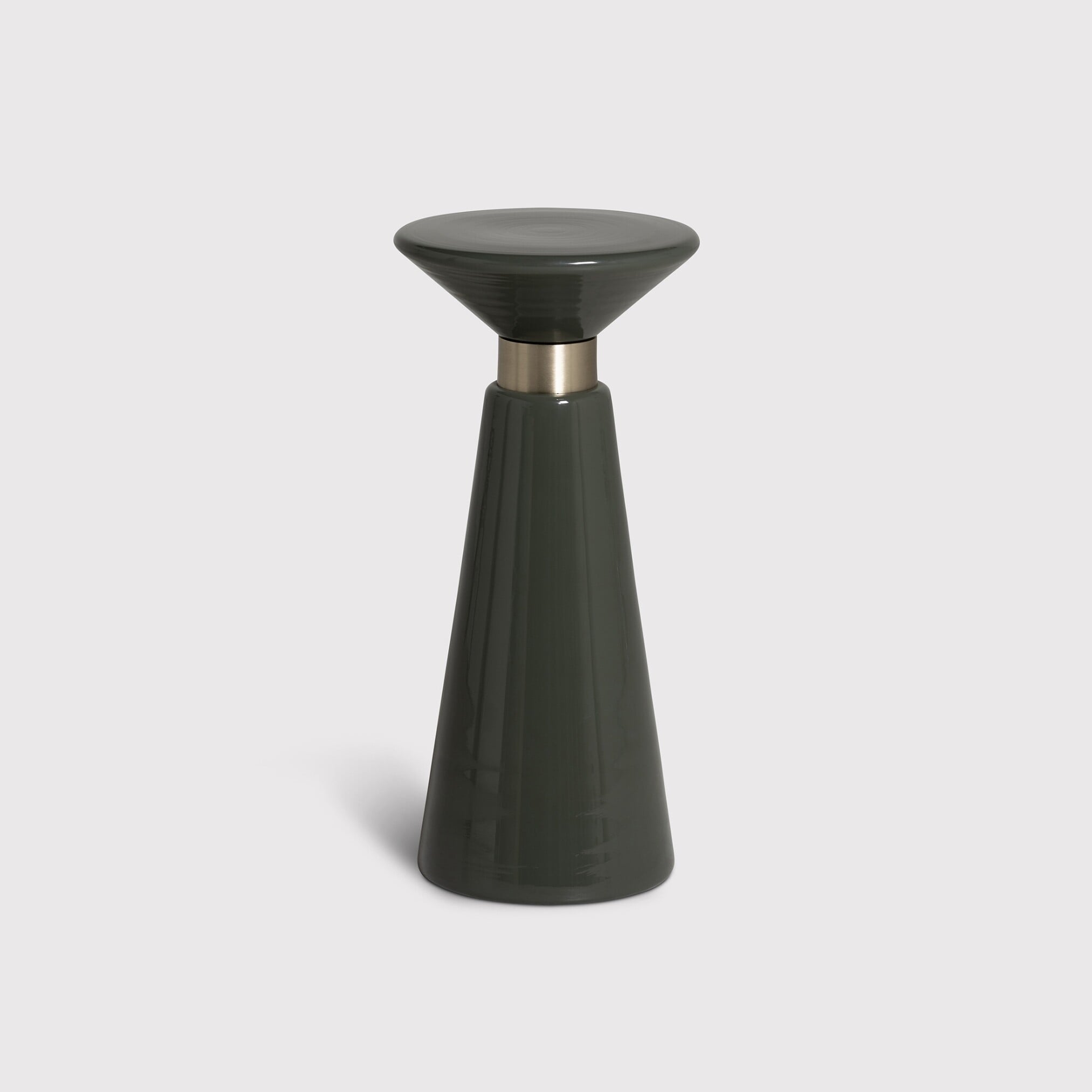 Visconti Lamp Table 26x26x55.9 cm, Round, Green Glass | Barker & Stonehouse