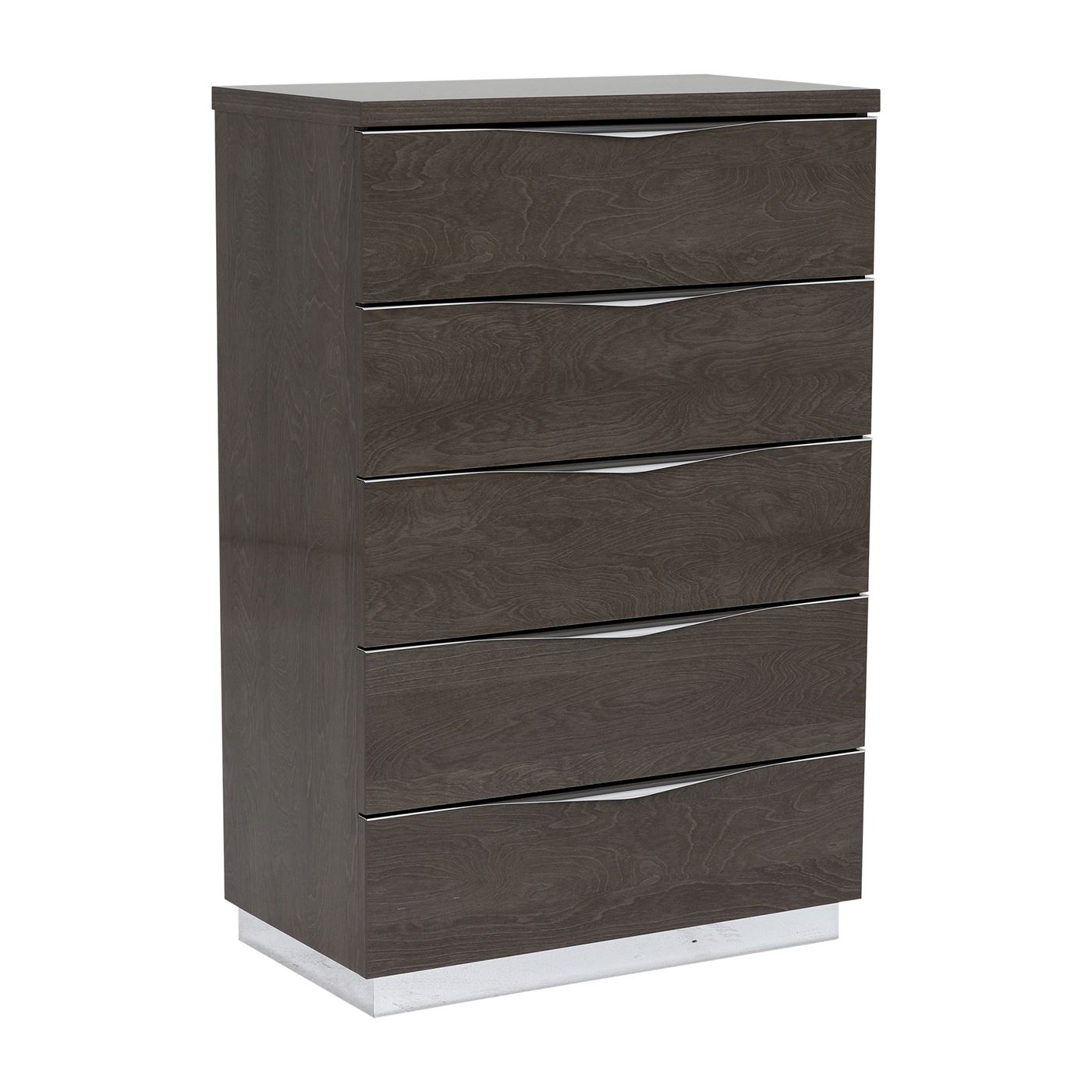 Lutyen 5 Drawer Tallboy, Grey and Taupe