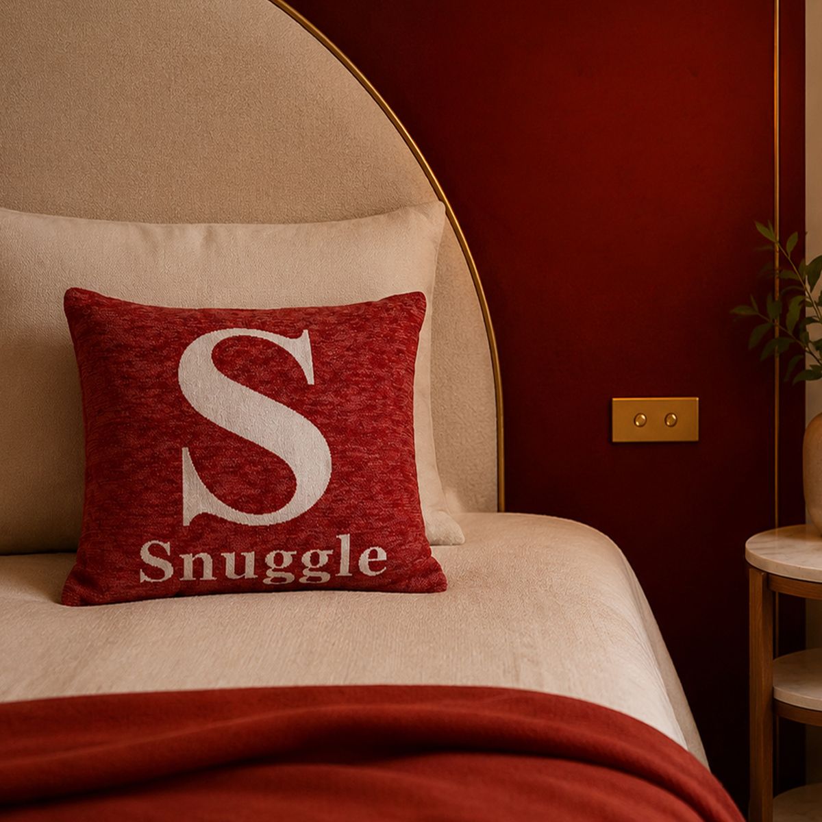 Orsina Snuggle Words Cushion in Red