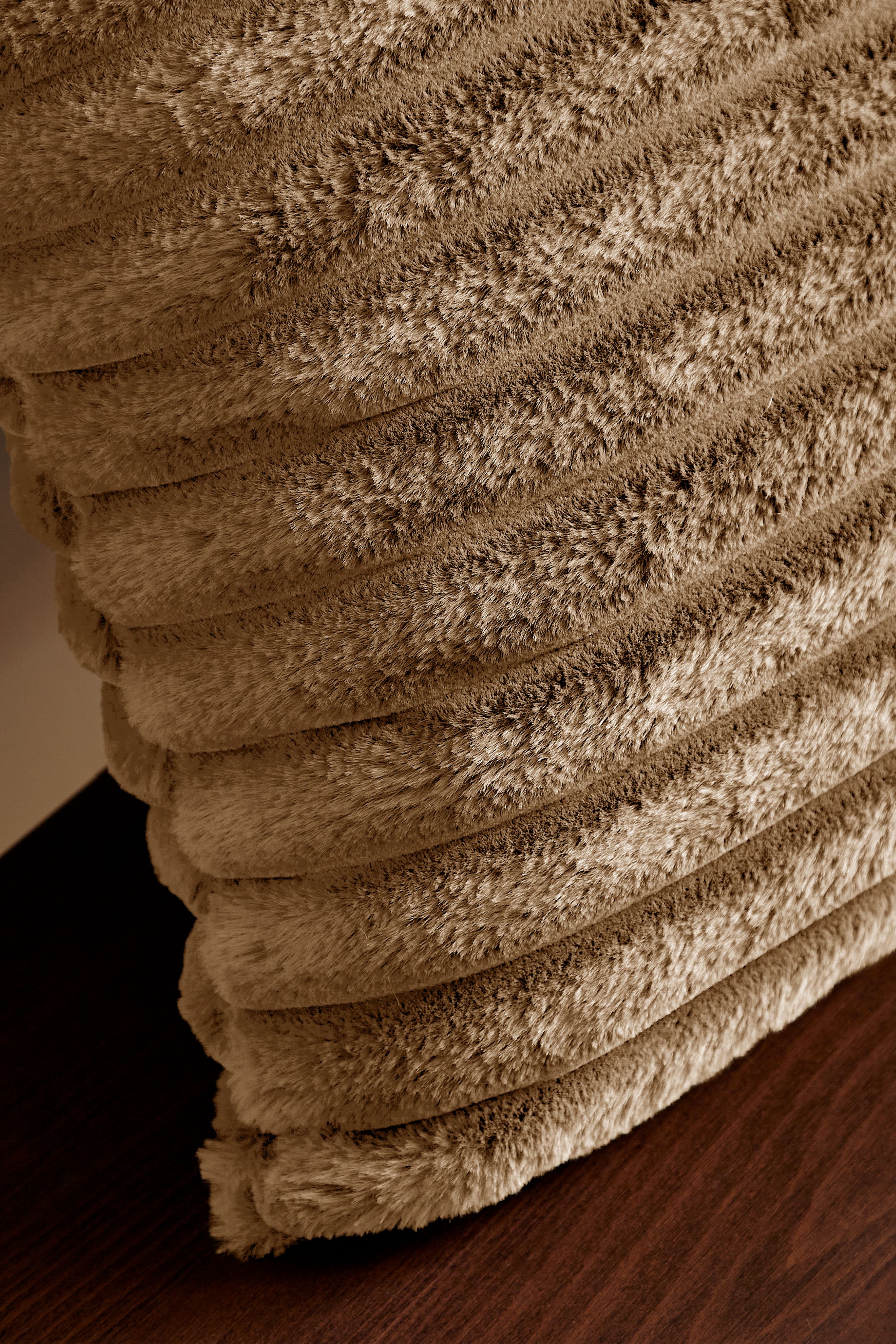 Catherine Lansfield 'Cosy Ribbed' Cushion in Natural 2