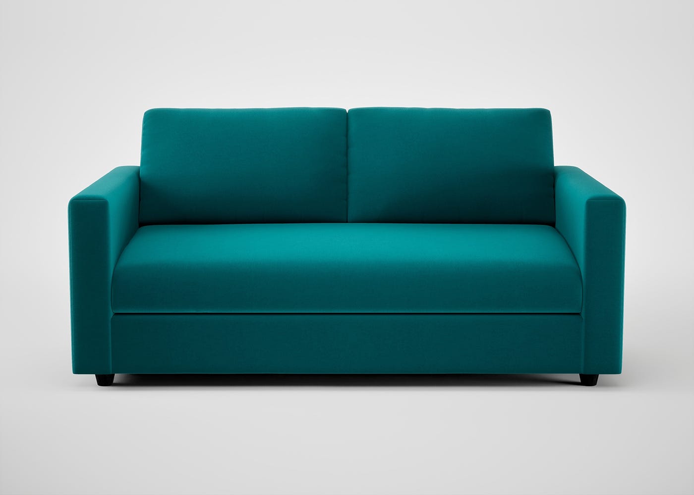 Heal's Nimbus II 3 Seater Sofa Smart Velvet Petrol Black Feet