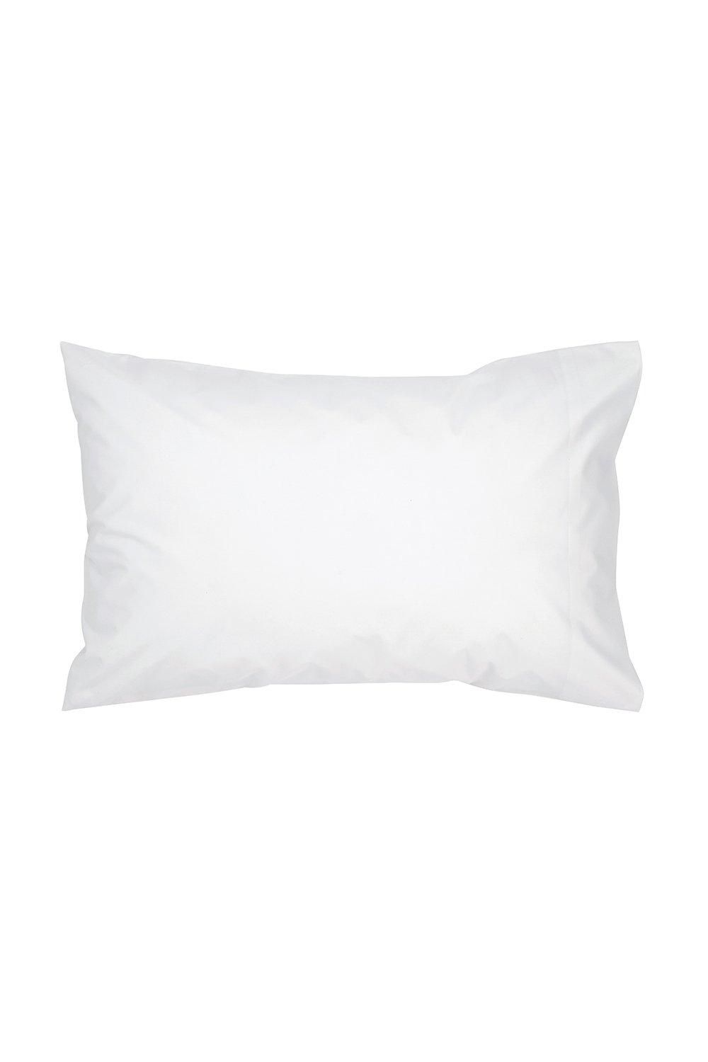 CHRISTY 400TC Luxury Cotton Sateen Plain Dye King Pillowcases Pair in White