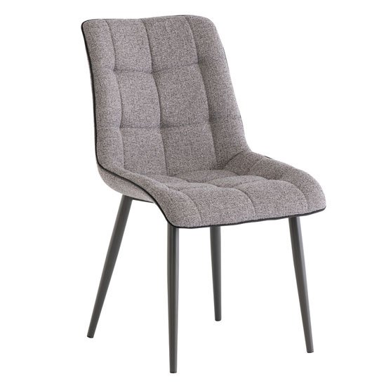 Picasso Fabric Dining Chair In Grey